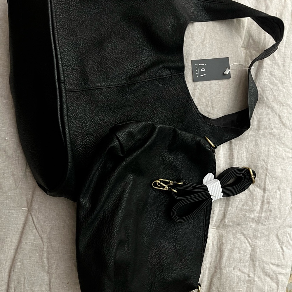 Joy Susan Black Shoulder and Crossbody Bag Set